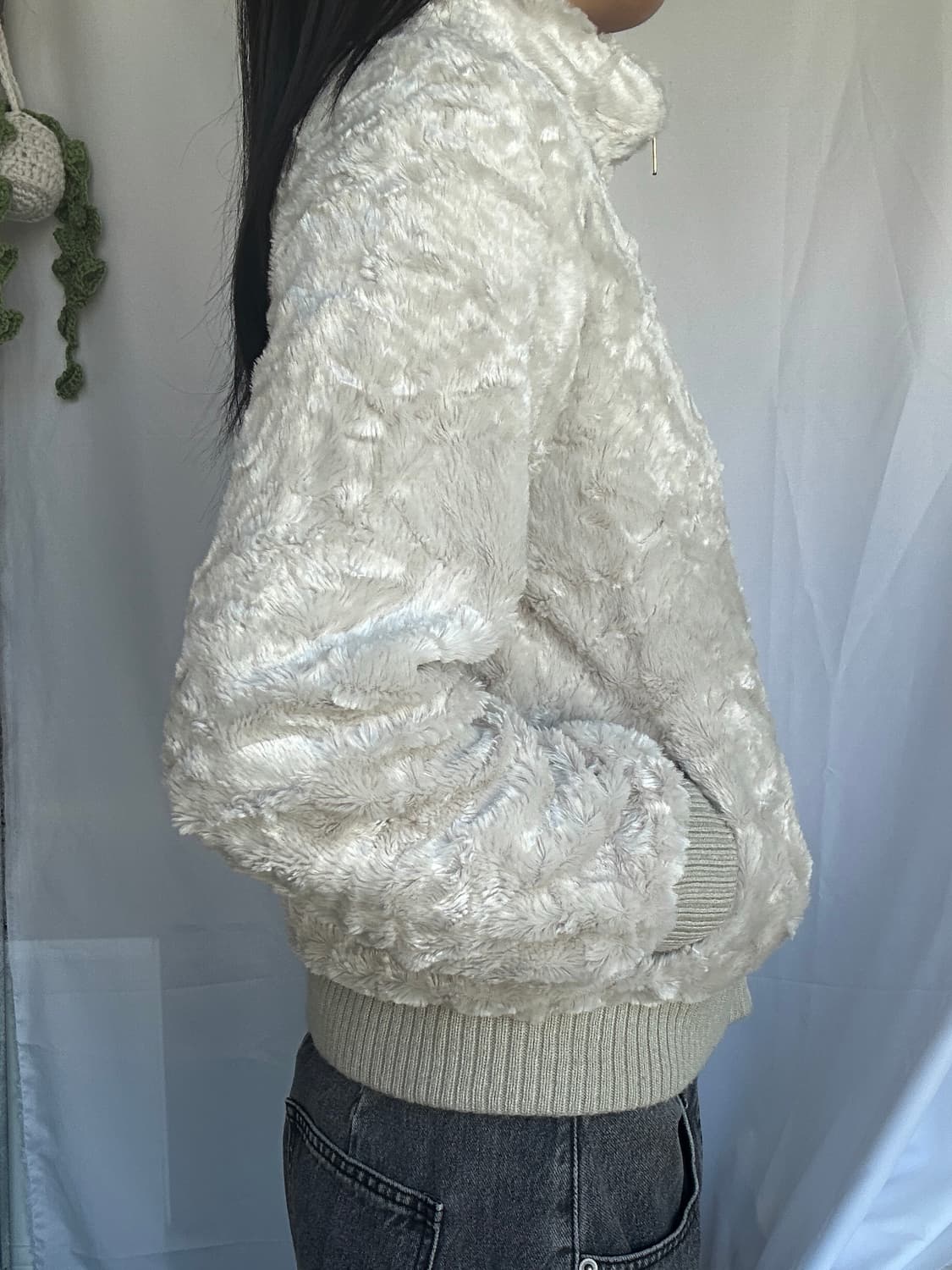 빈티지 퍼 집업 점퍼 상품이미지3