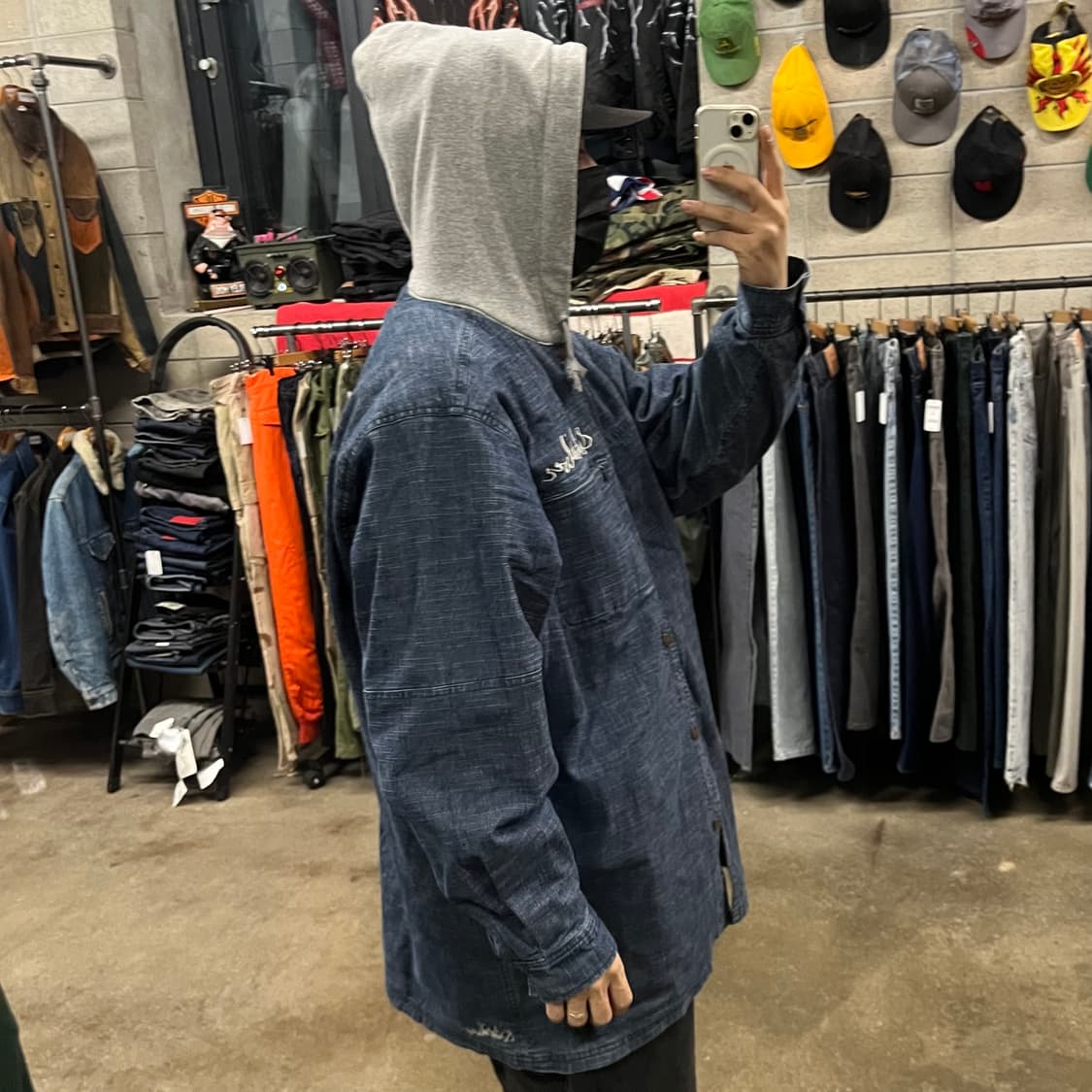 00s 퀵실버 데님 레이어드 셔츠 (110) 상품이미지7