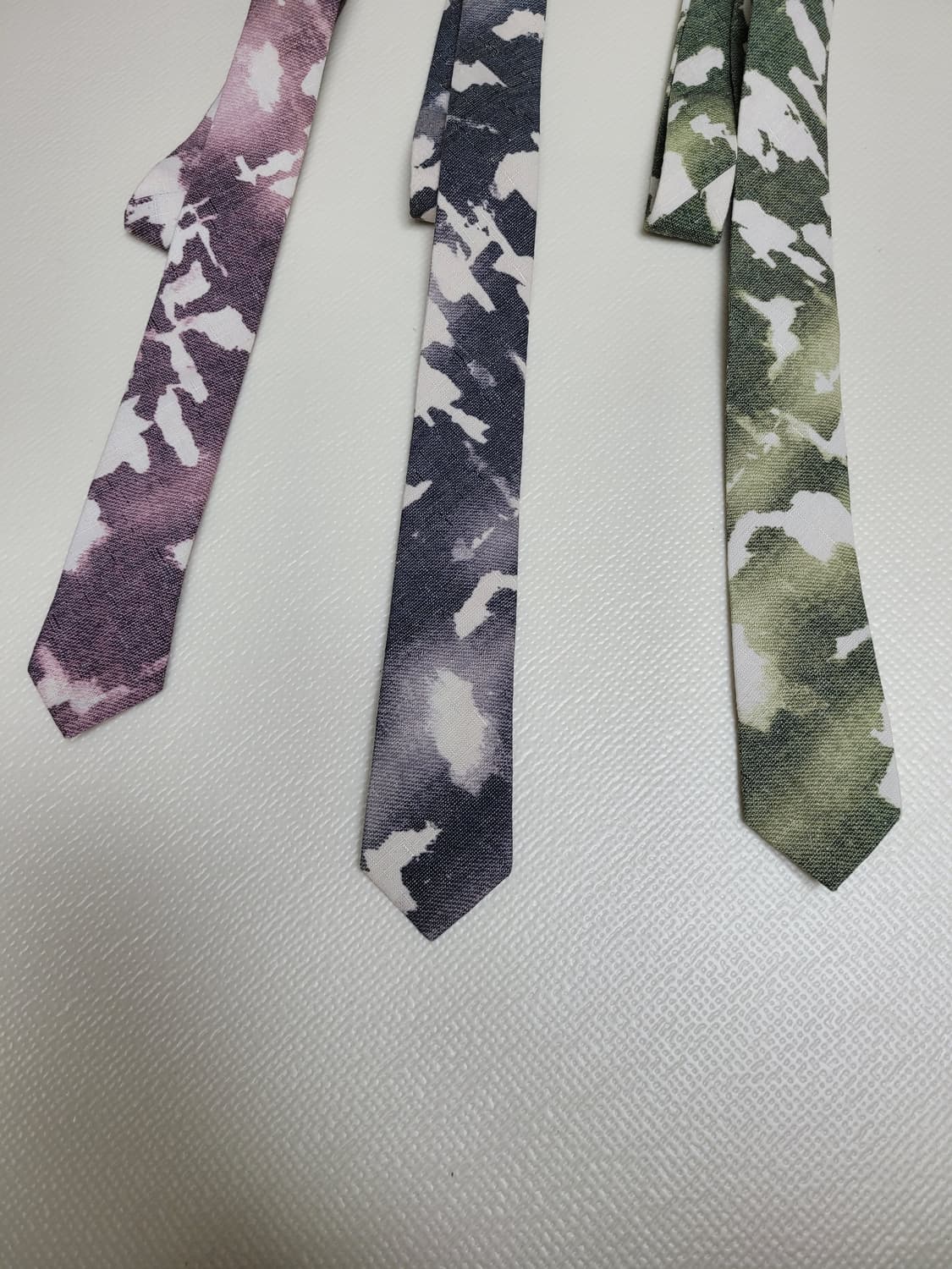 넥타이 3종 (까모패턴 퍼플, 그레이, 그린)  상품이미지2