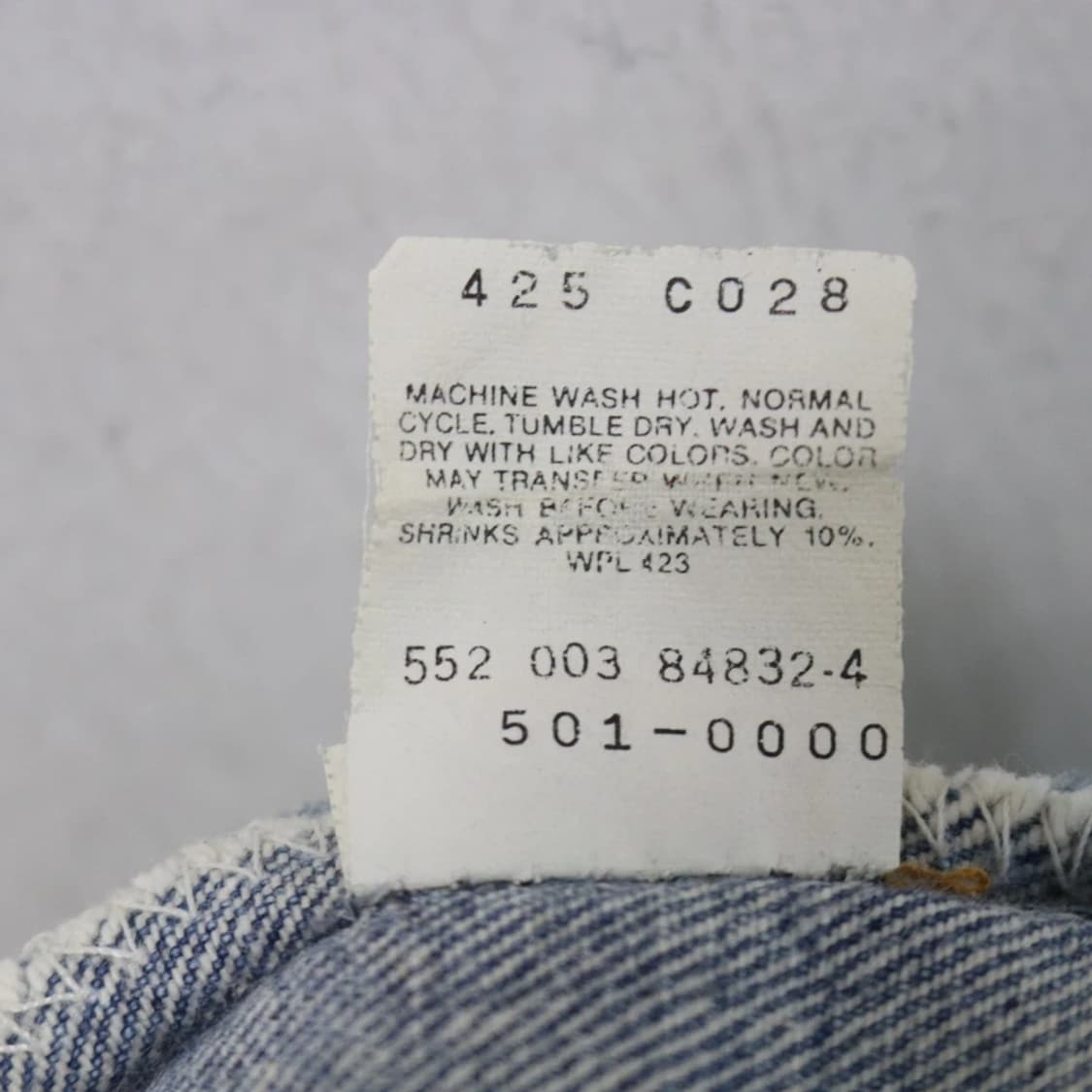 90'S 리바이스 501XX 데님 팬츠 63054 상품이미지10