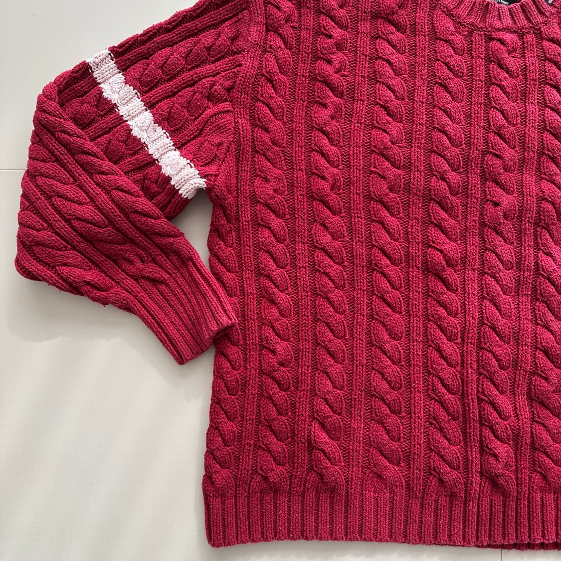 90s 폴로 진스 케이블 피셔맨 코튼 니트 XXL 상품이미지3