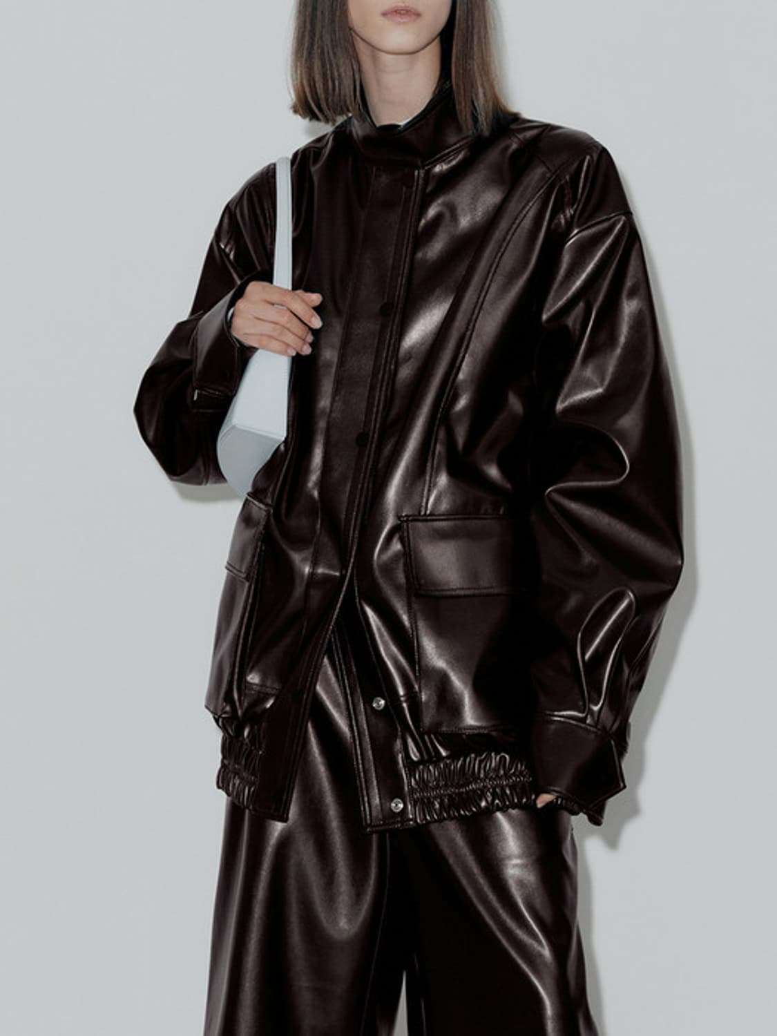 Low classic 가죽자켓 다크브라운 상품이미지1