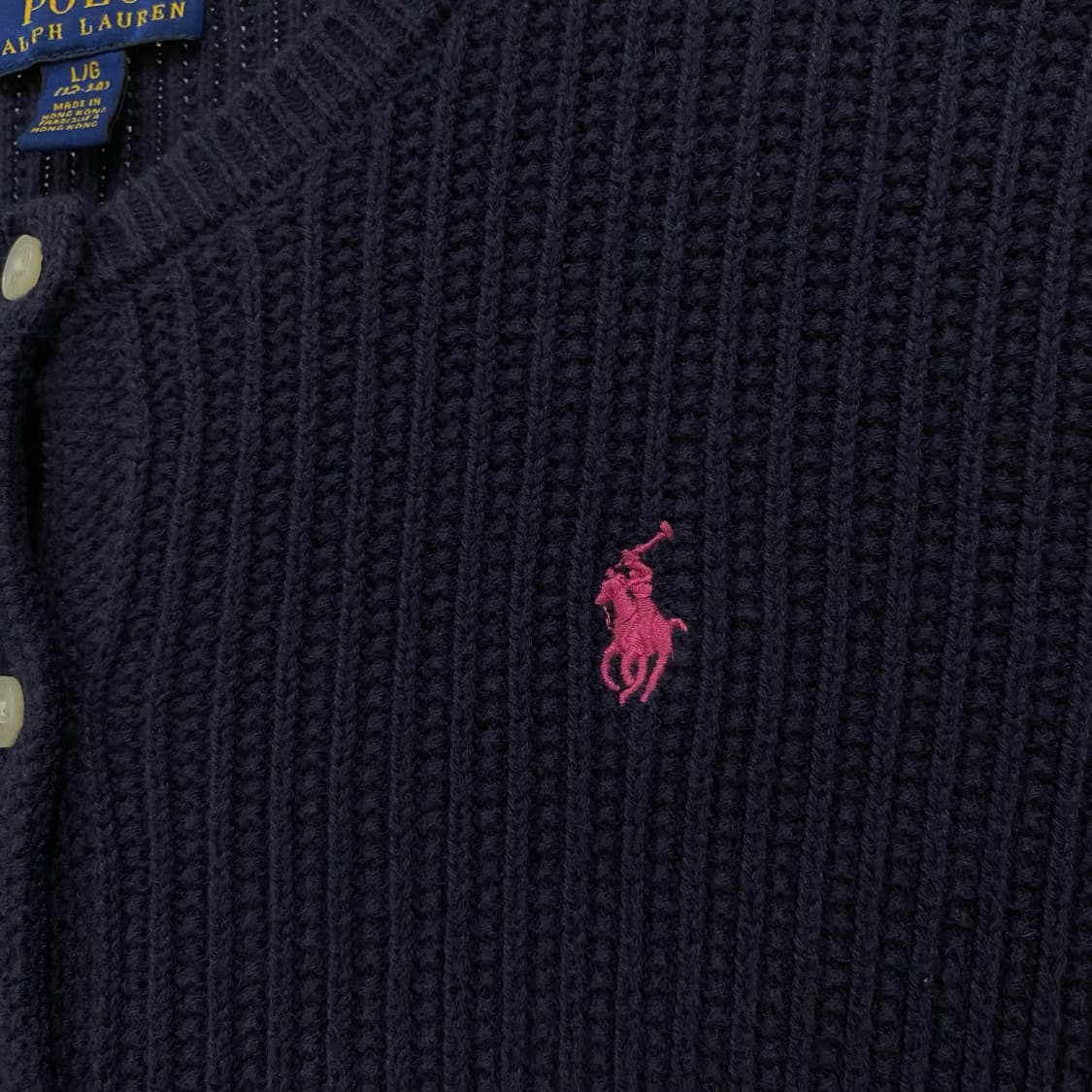 폴로 랄프로렌 신형 코튼 가디건 네이비 상품이미지4