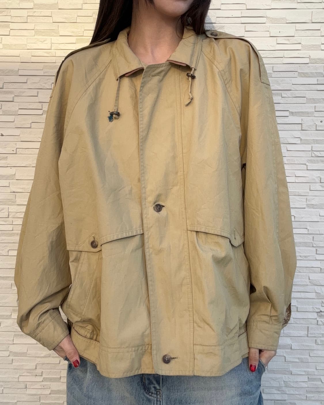 90s Ralph Lauren POLO울드스쿨 베이지 헌팅 자켓 상품이미지2
