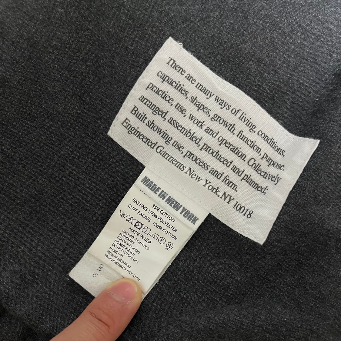 엔지니어드가먼츠 그레이 자켓 L  상품이미지9