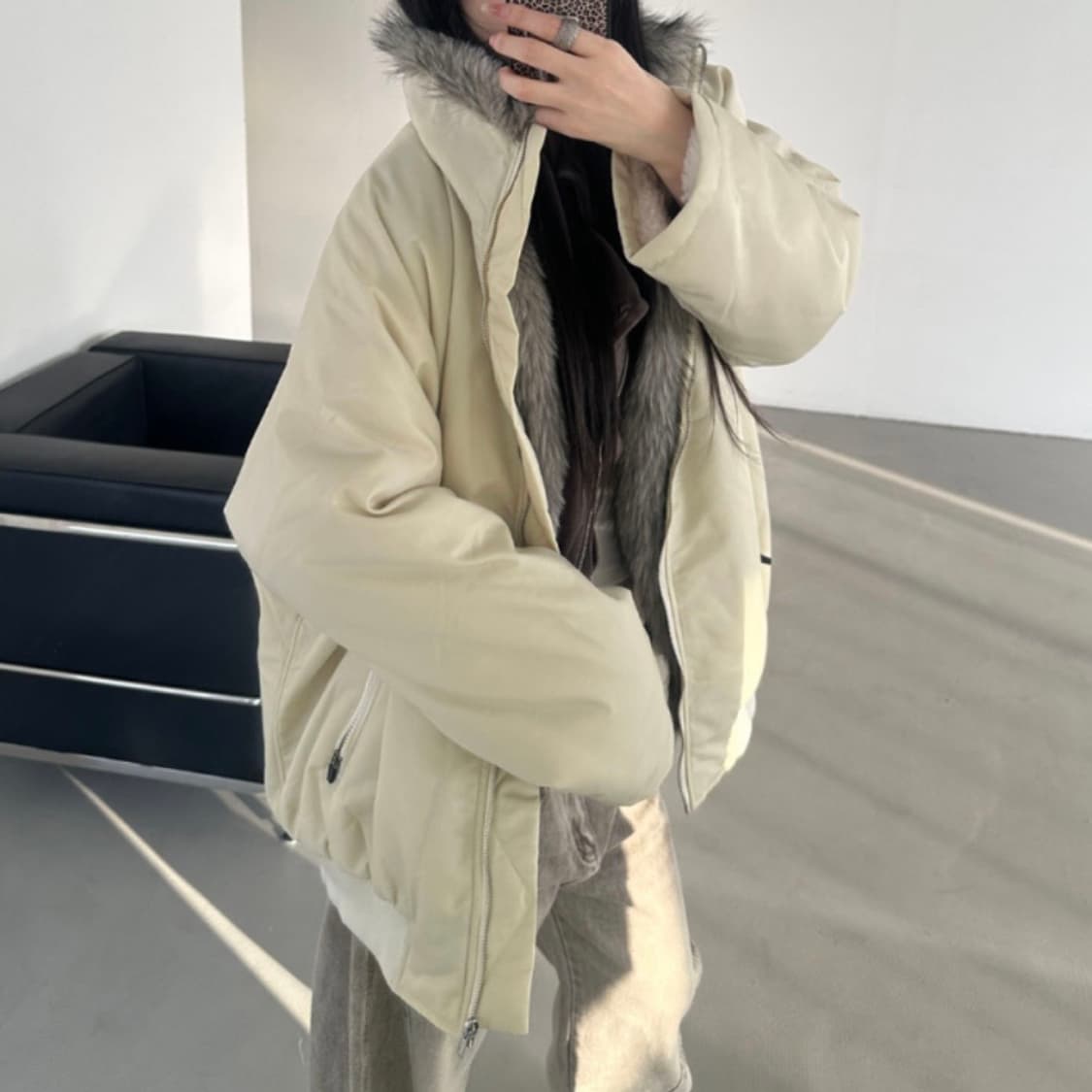 퍼 다운자켓 슬립오버 이너뮤트 상품이미지3