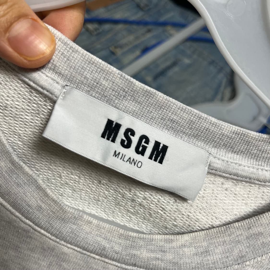 MSGM 로고 맨투맨 그레이 S 상품이미지2