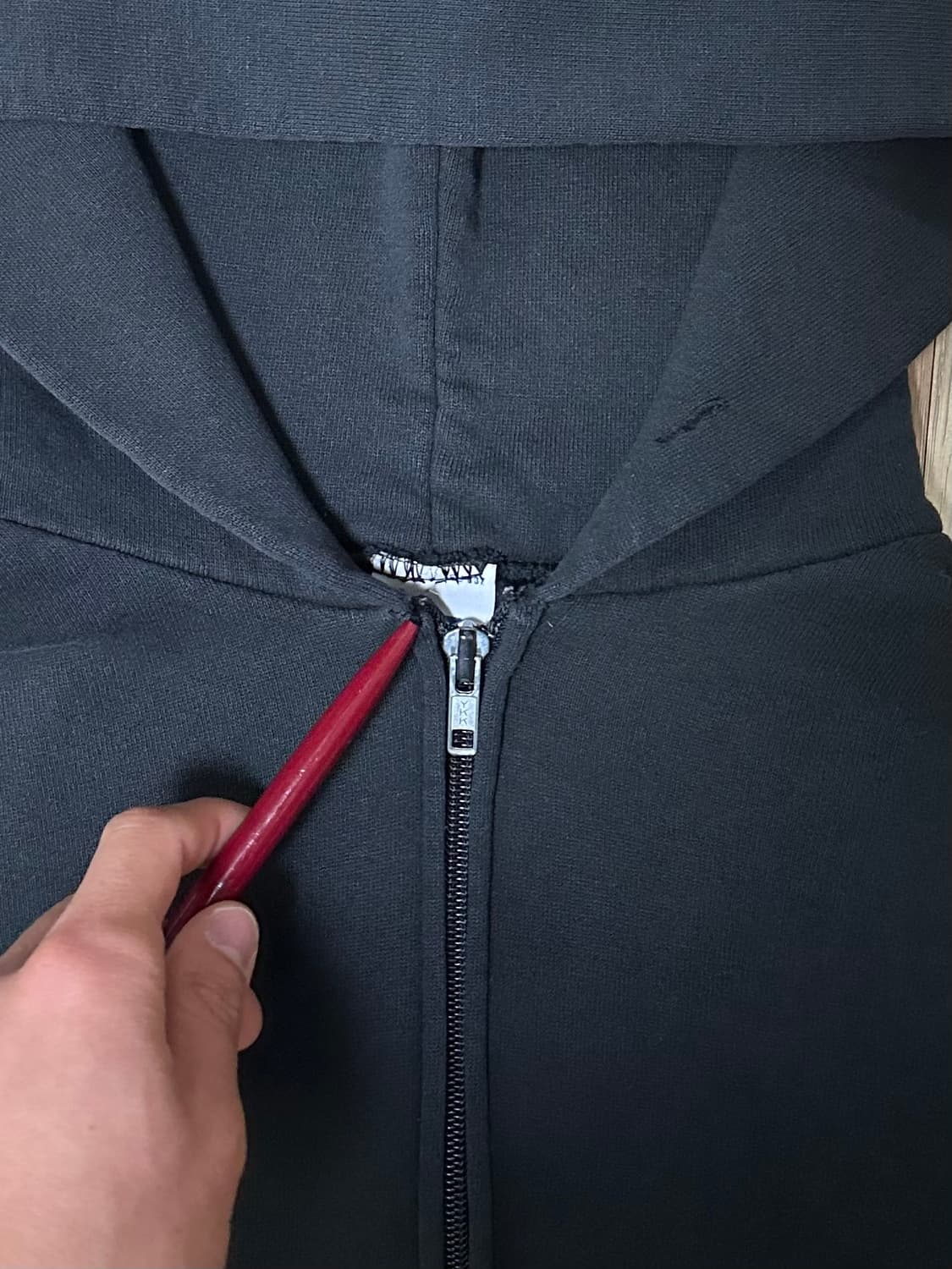 90s 빈티지 러셀 후드집업 블랙 L 상품이미지9