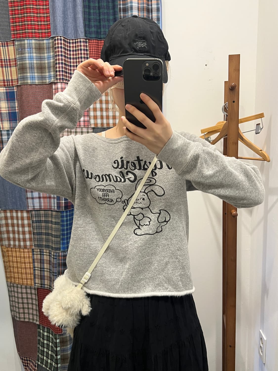 히스테릭글래머 버니 그레이 크롭 맨투맨 상품이미지5