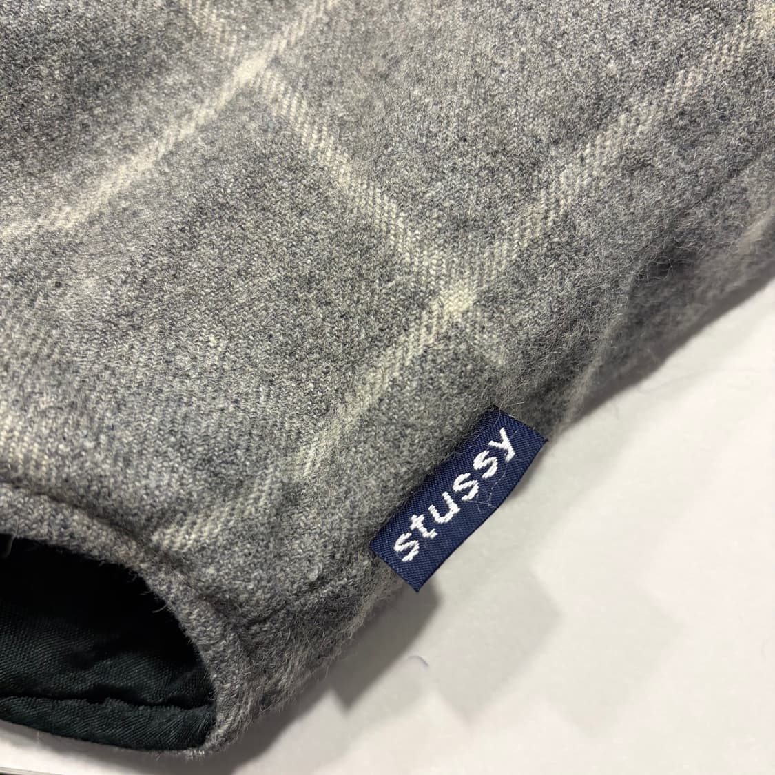 [M] 90s 스투시 빈티지 체크 셔츠 자켓 그레이 D99 상품이미지6