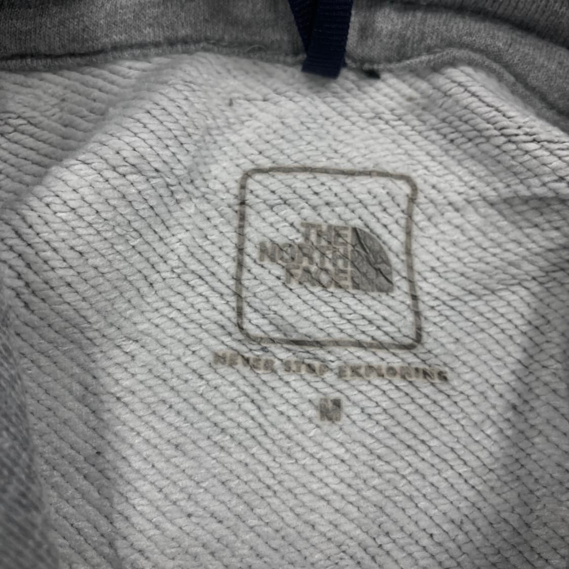 노스페이스 그레이 컬러 빅로고 후드티 상품이미지3