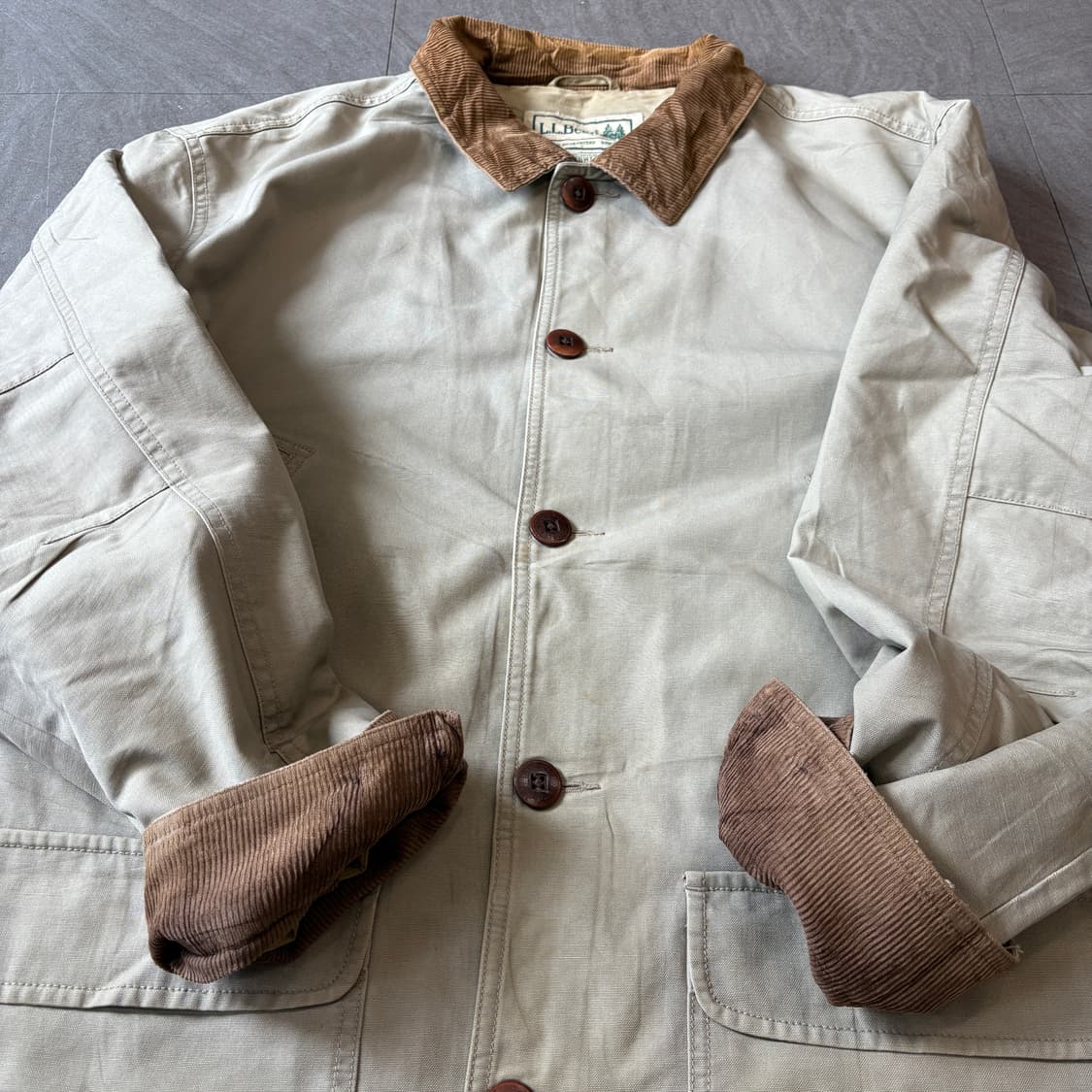 L.L.bean 정품 엘엘빈 다크 아이보리 헌팅 자켓 상품이미지6
