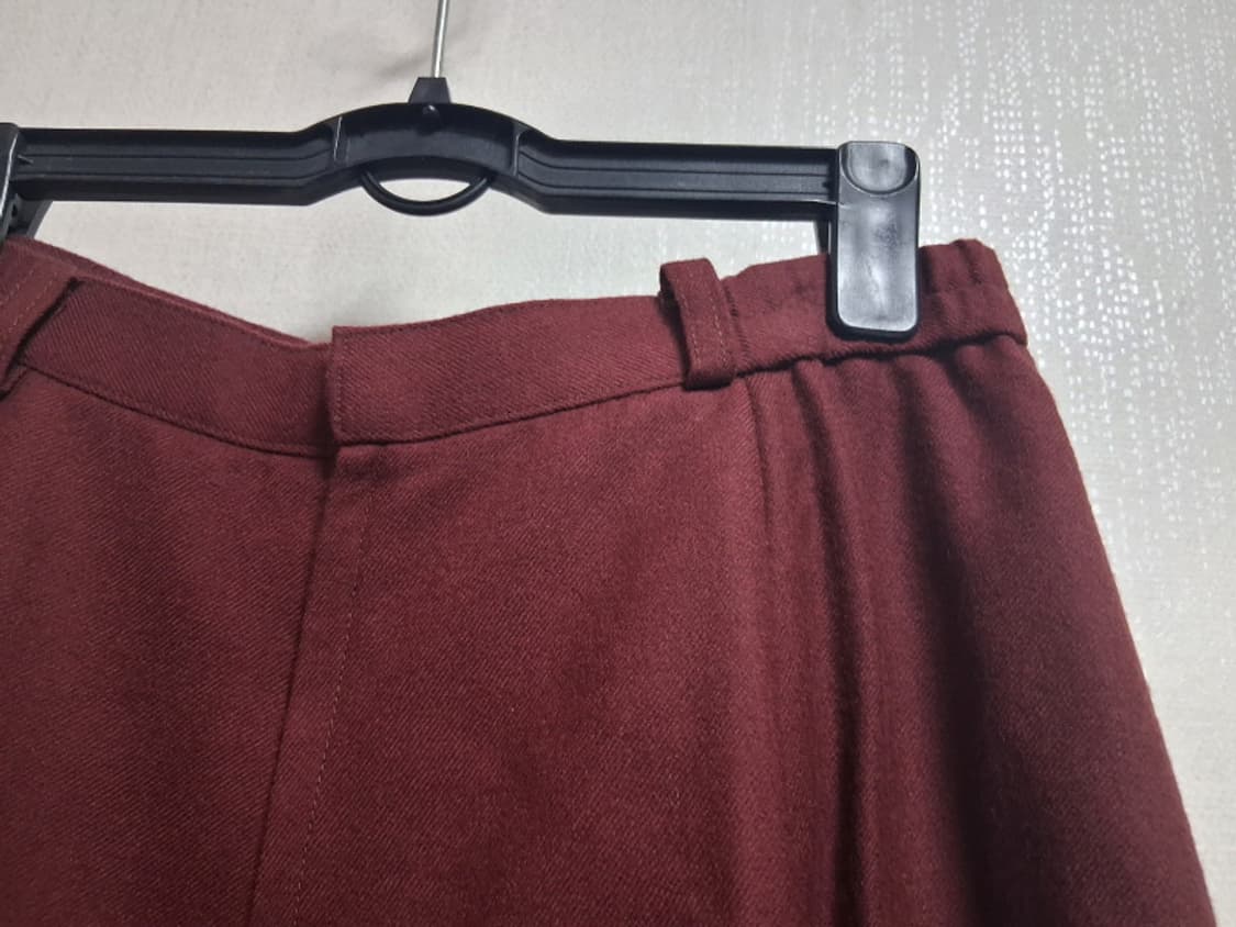 일본빈티지수입 자주색  순모모직 플레어스커트 28 29인치
자주색 
순모 상품이미지5