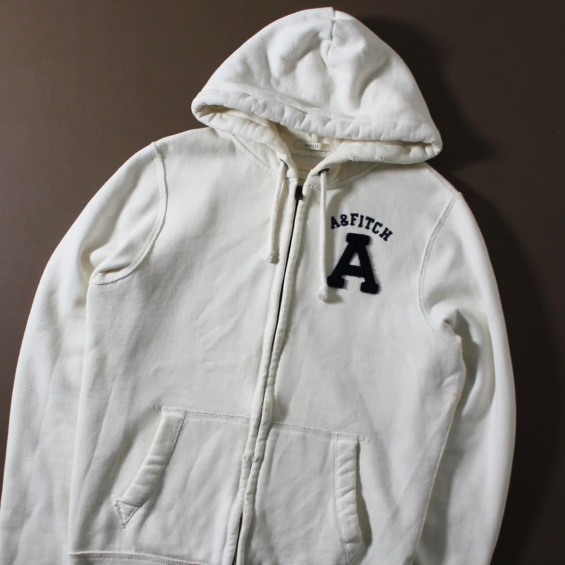 Abercrombie 아베크롬비 기모 화이트 후드집업 상품이미지2