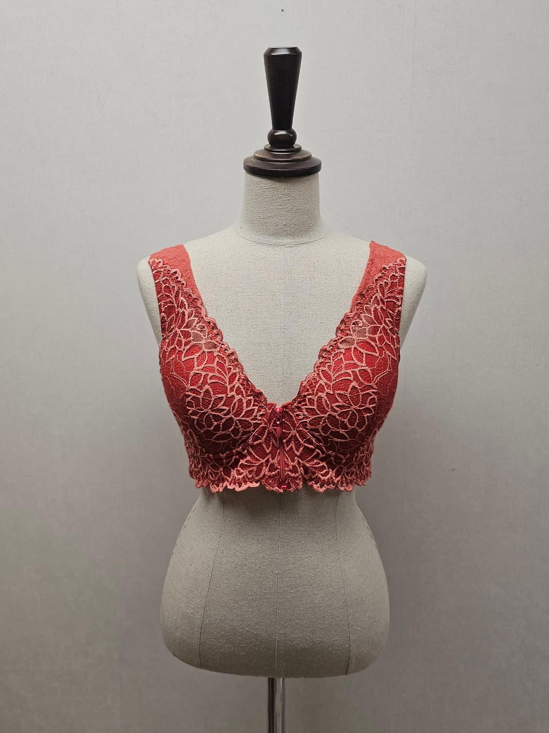 (새상품)피델리아 프리컷팅 올레이스 노와이어 집업 브라 상품이미지2