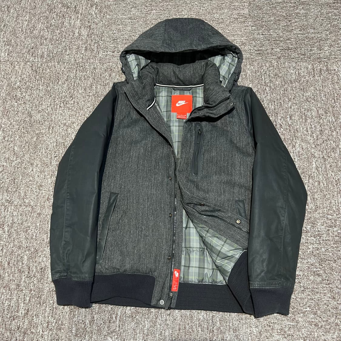 S) 나이키 550 구스다운 패딩 점퍼 모자 탈부착 상품이미지1