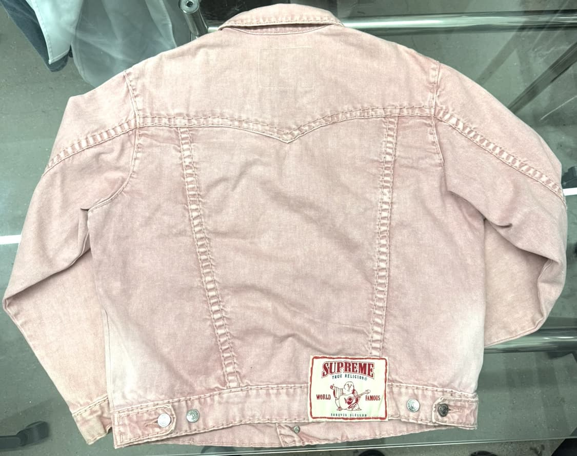 Supreme True Religion Denim Trucker 핑크 상품이미지2