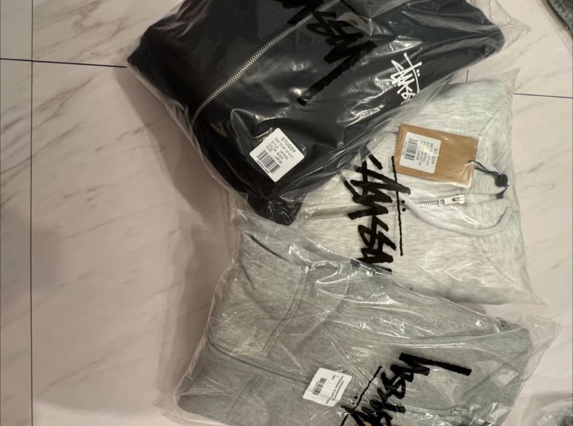 [새상품/정품]스투시 베이직 기모 후드집업 남녀공용 3color 상품이미지2