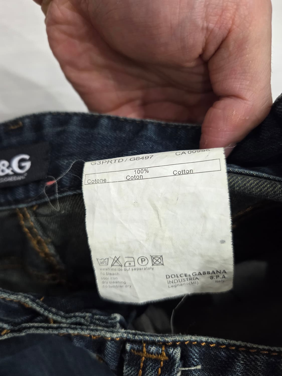 00s D&G 아카이브 ITALY 11  데님 팬츠 상품이미지7
