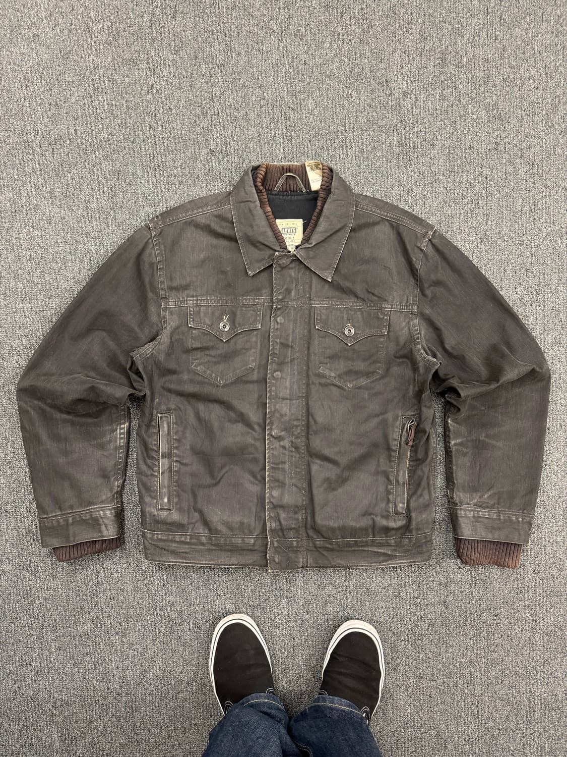 리바이스 빈티지 니트 레이어드 봄버자켓 상품이미지1