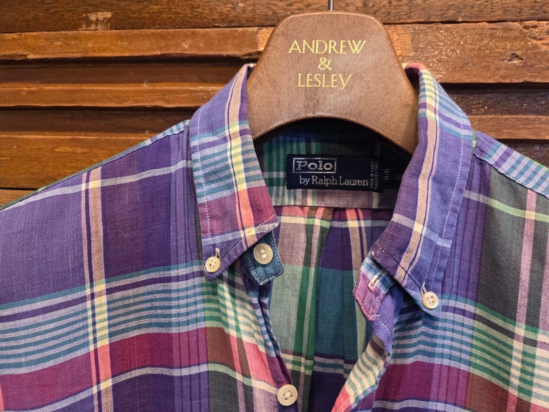 90'S 폴로랄프로렌 마드라스셔츠 상품이미지2