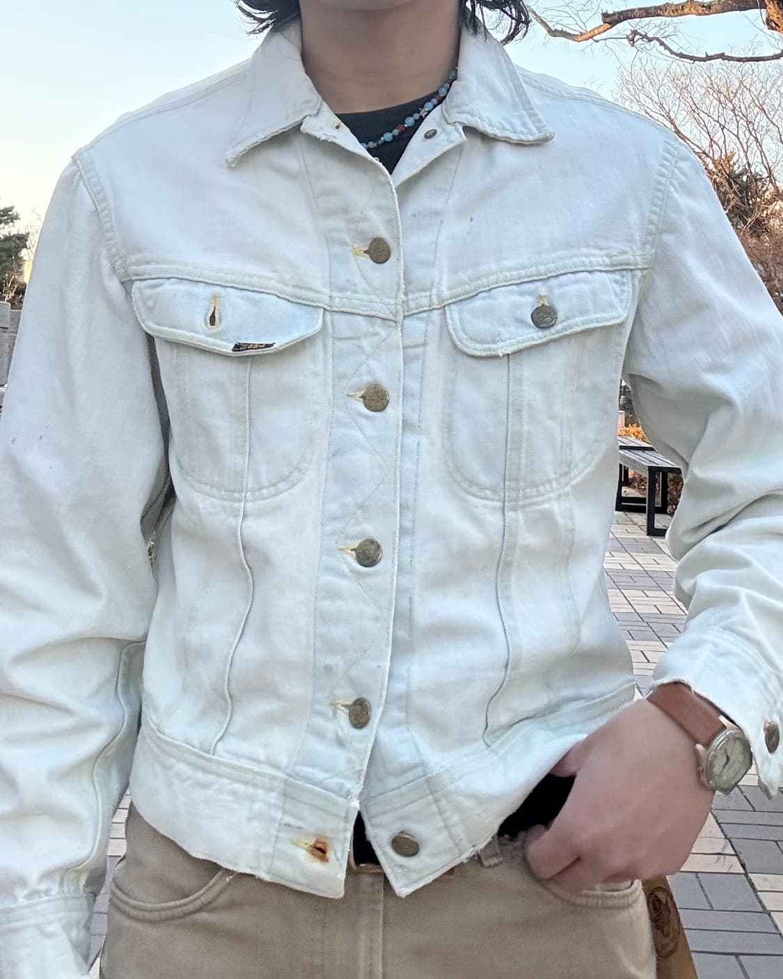 70s USA 리 Lee 220J 데님 트러커 자켓 상품이미지3