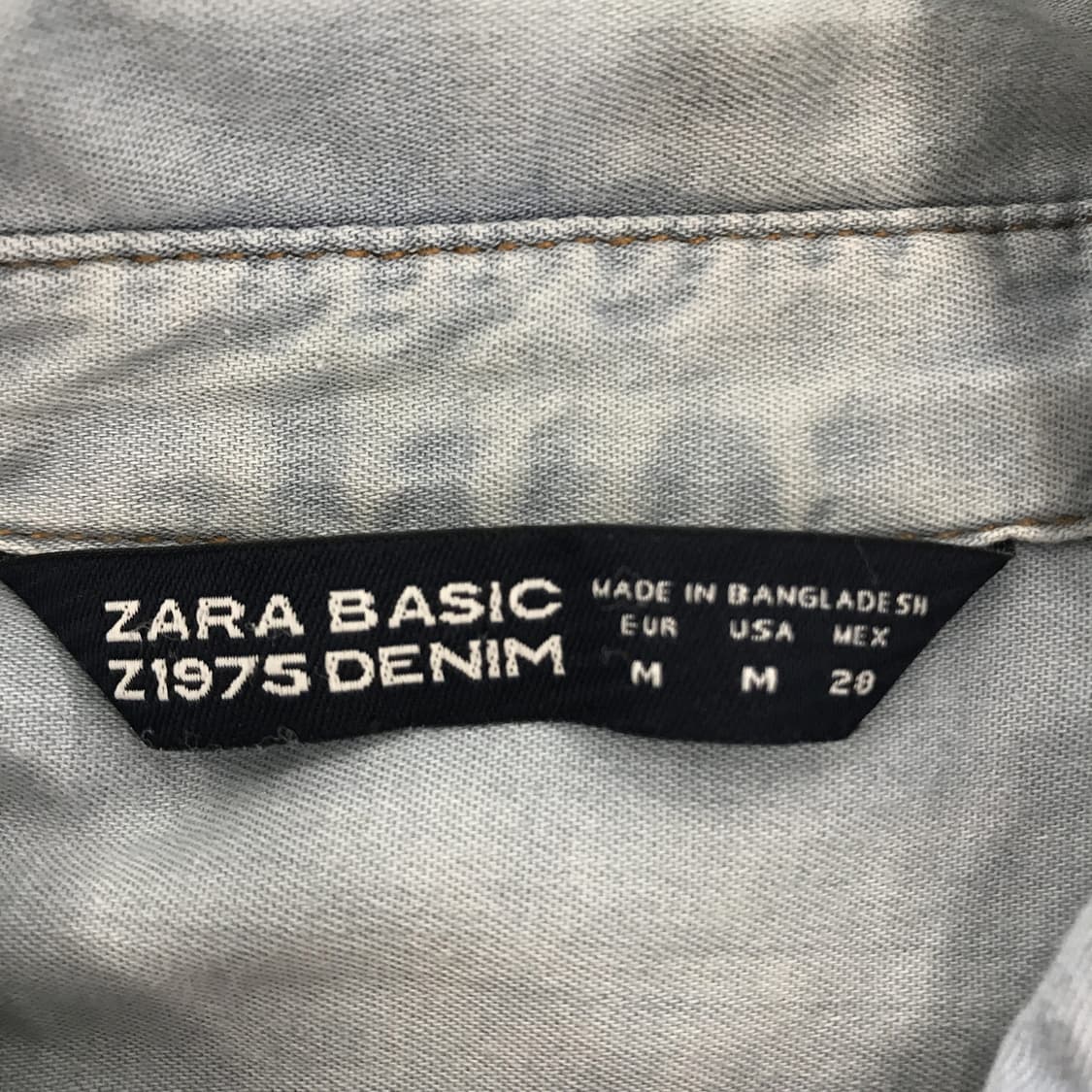 자라 자수패턴 데님셔츠 [여성M] 상품이미지4