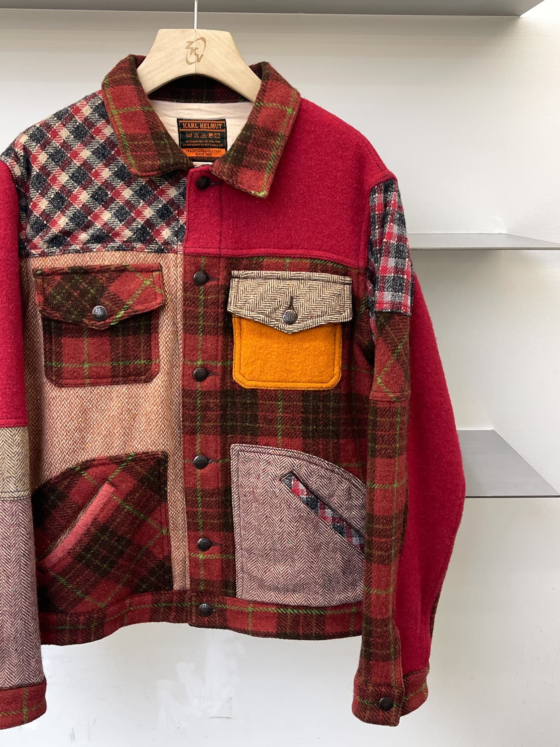 칼 헬무트 x 해리스 트위드 패치워크 울 트러커 자켓 상품이미지3