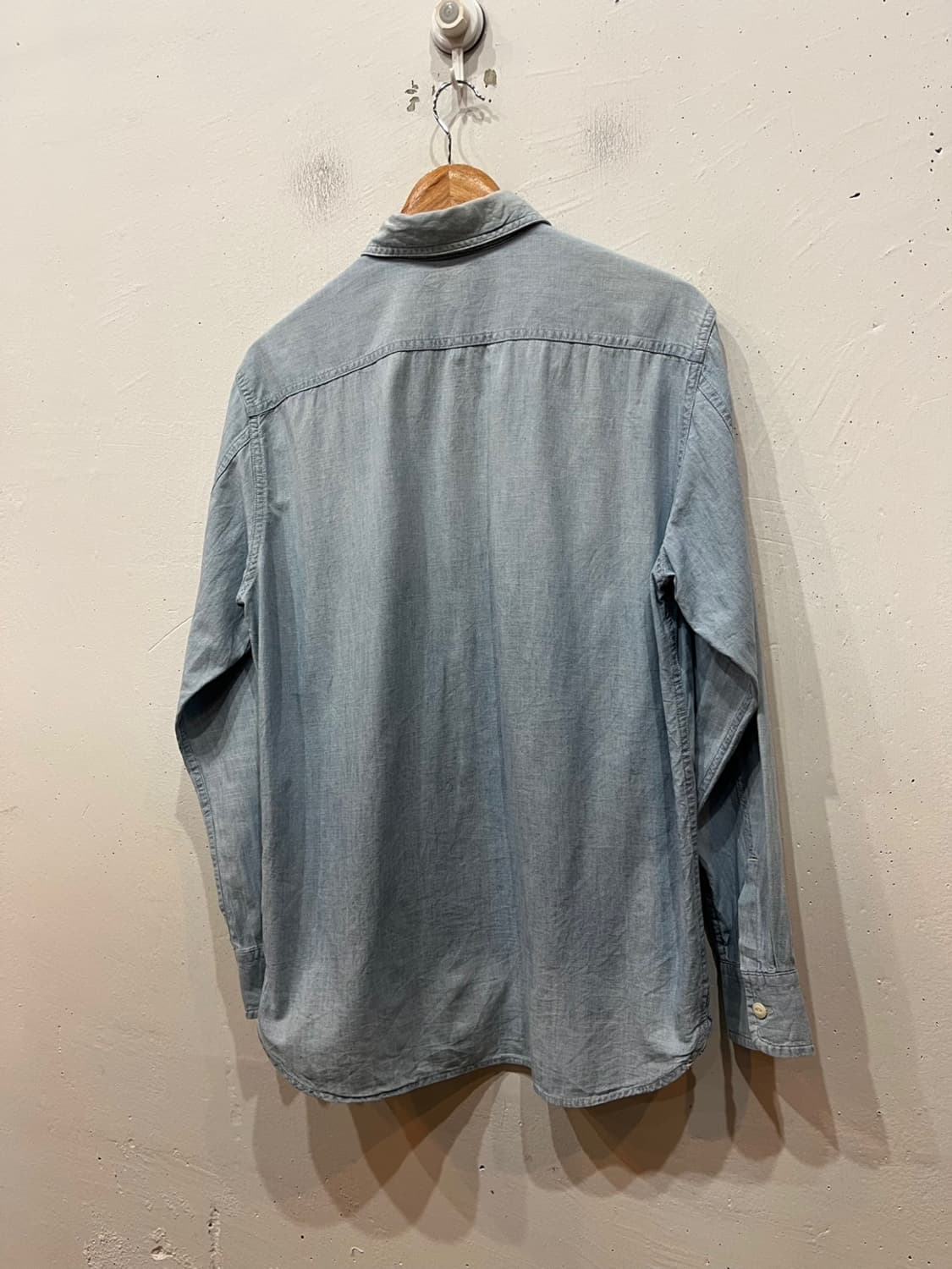 유니클로 셀비지 샴브레이 셔츠 M 상품이미지4