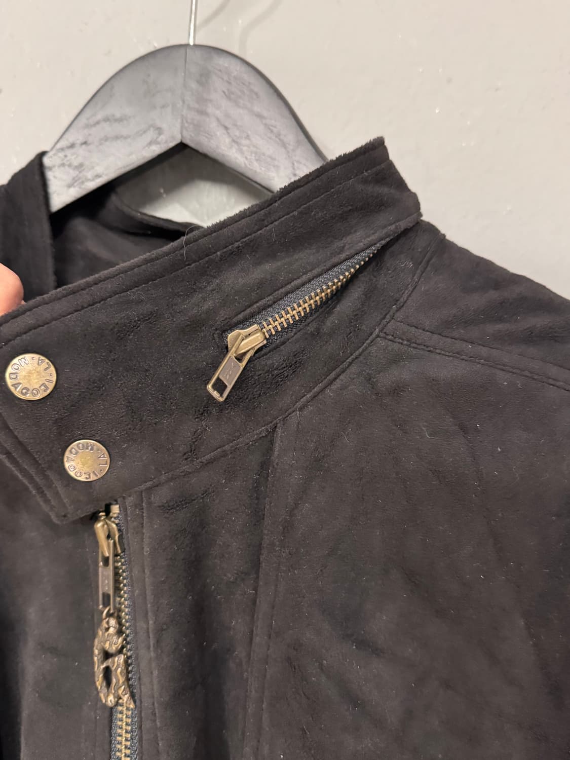 La Mode Goji 디테일 벨벳 봄버자켓 상품이미지8