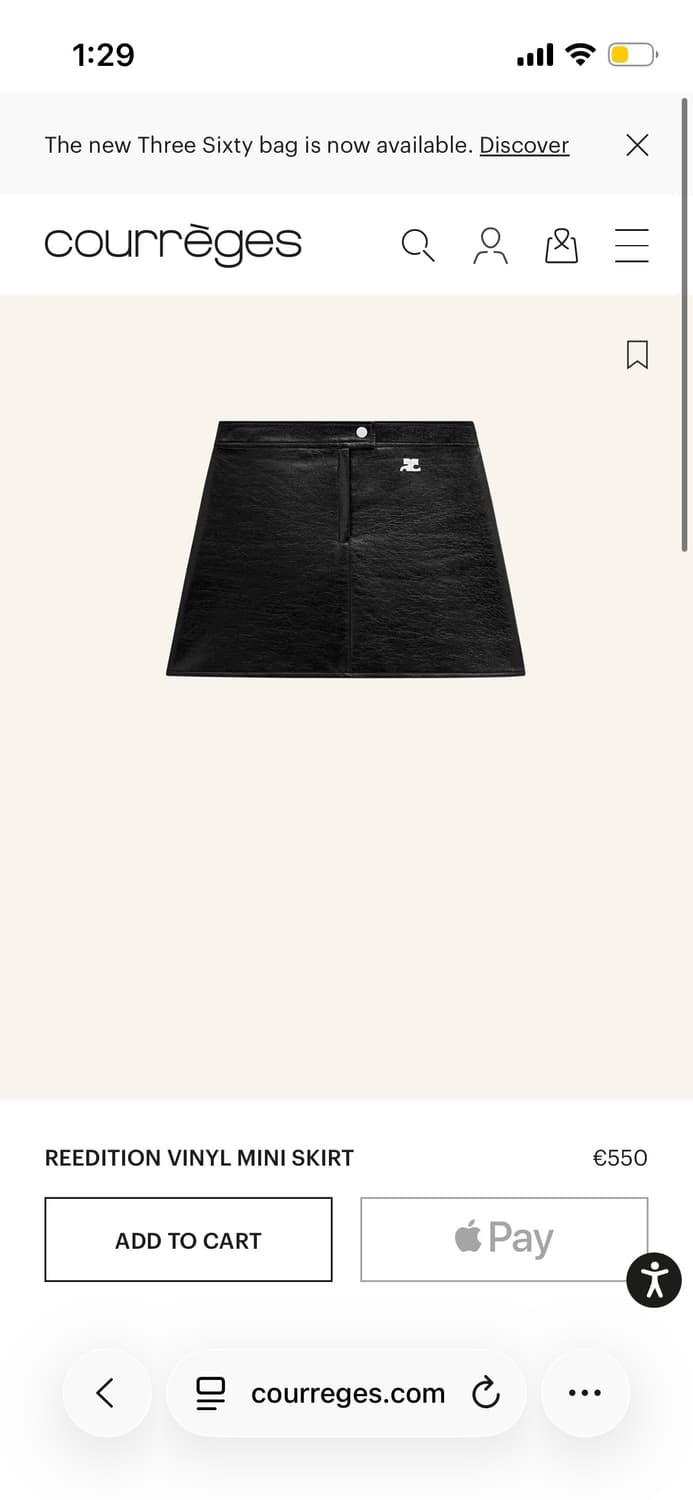 Courreges vinyl mini skirt navy 상품이미지9