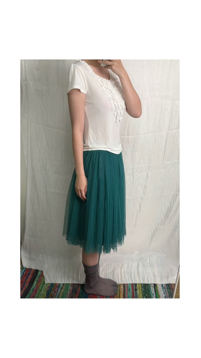 White Frill Top 상품이미지4