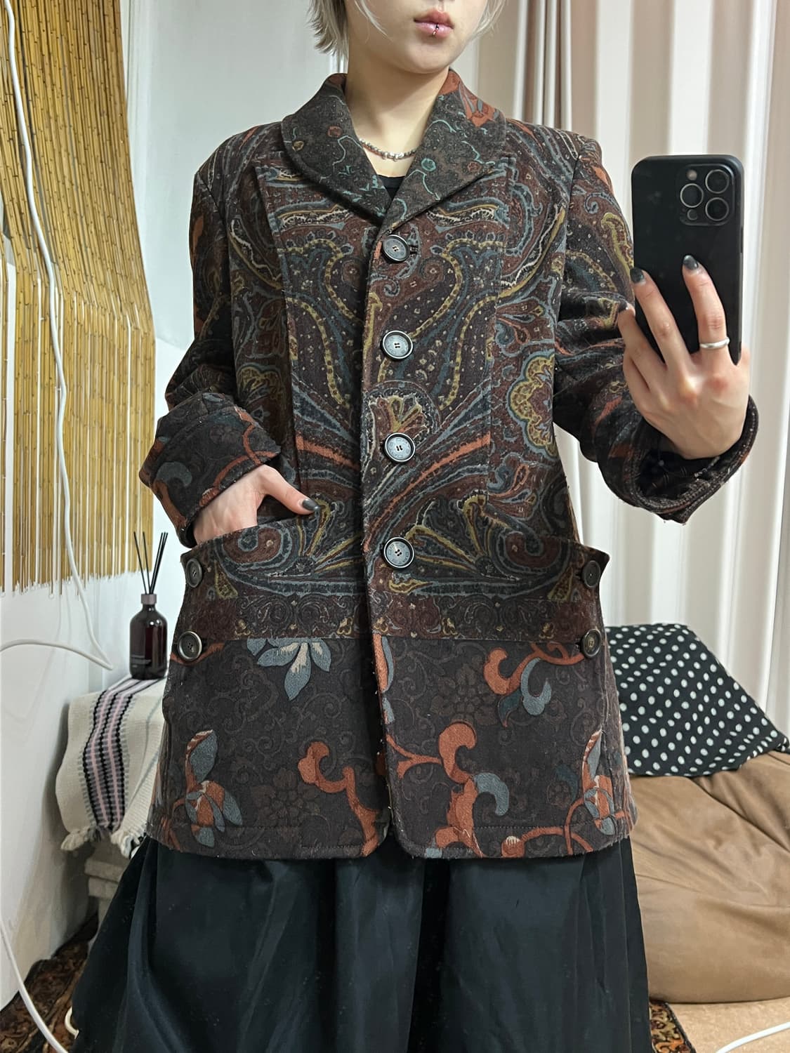 ETRO 에트로 빈티지 페이즐리 디테일 모직 블레이저  상품이미지1