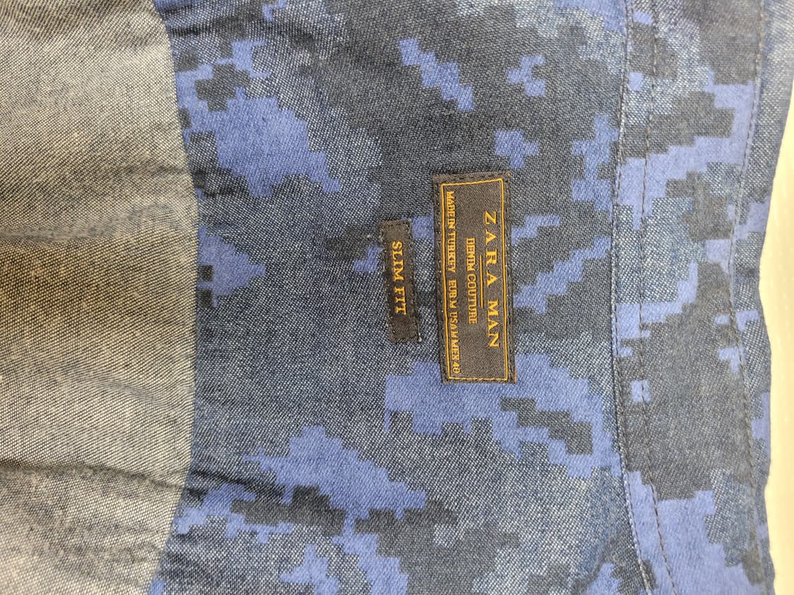 자라맨 ZARAMAN 남자 까모패턴 데님셔츠 100 네이비 상품이미지9