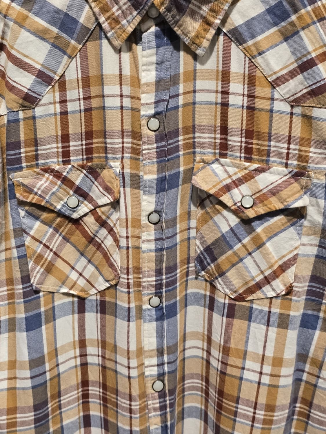 Old Navy Western Fit Plaid Shirt 상품이미지2
