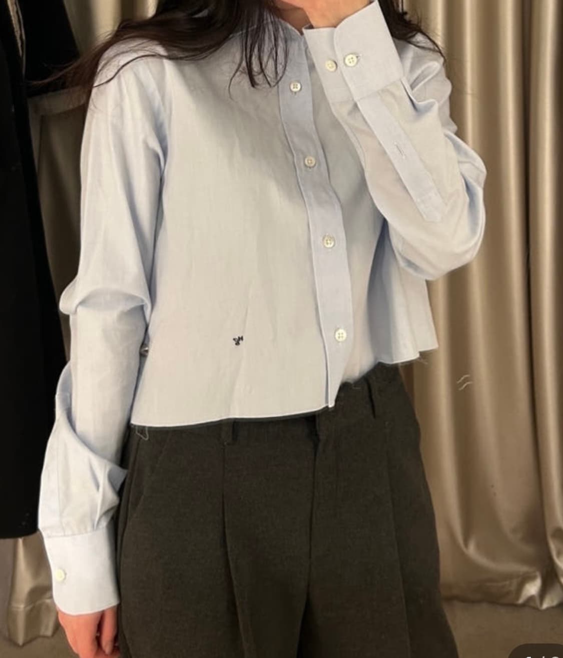 옴므걸스 크롭셔츠 상품이미지5