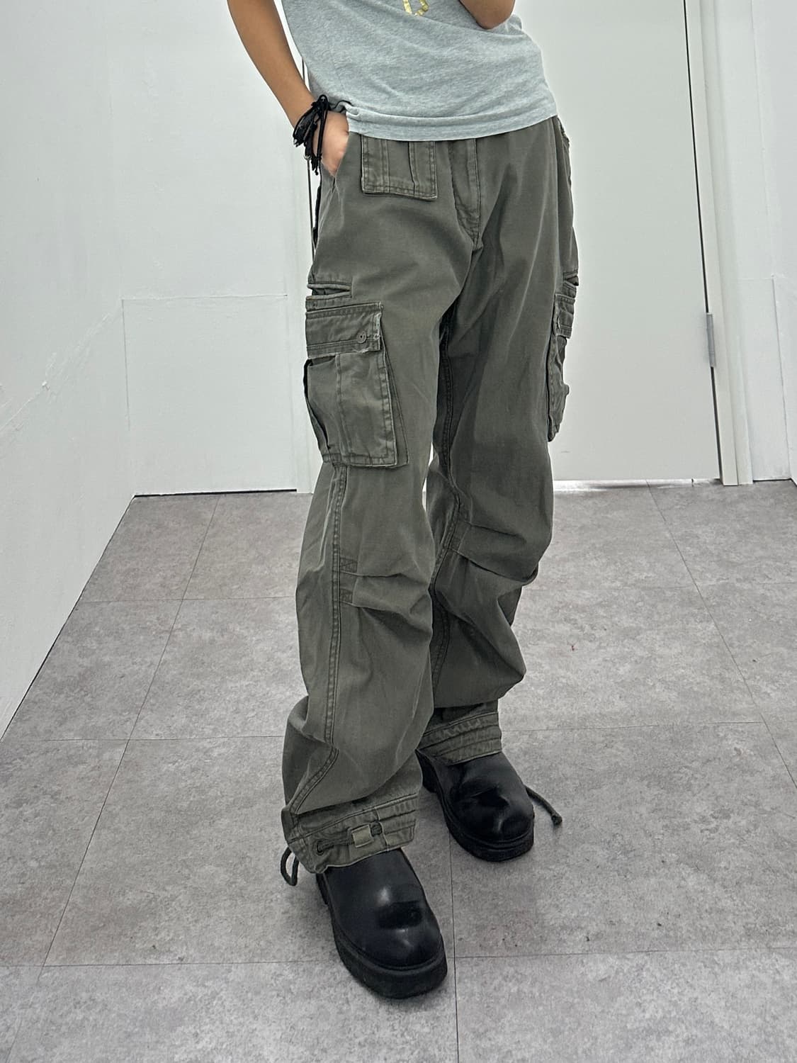 3QR multi pocket pintuck monkey pants 상품이미지2