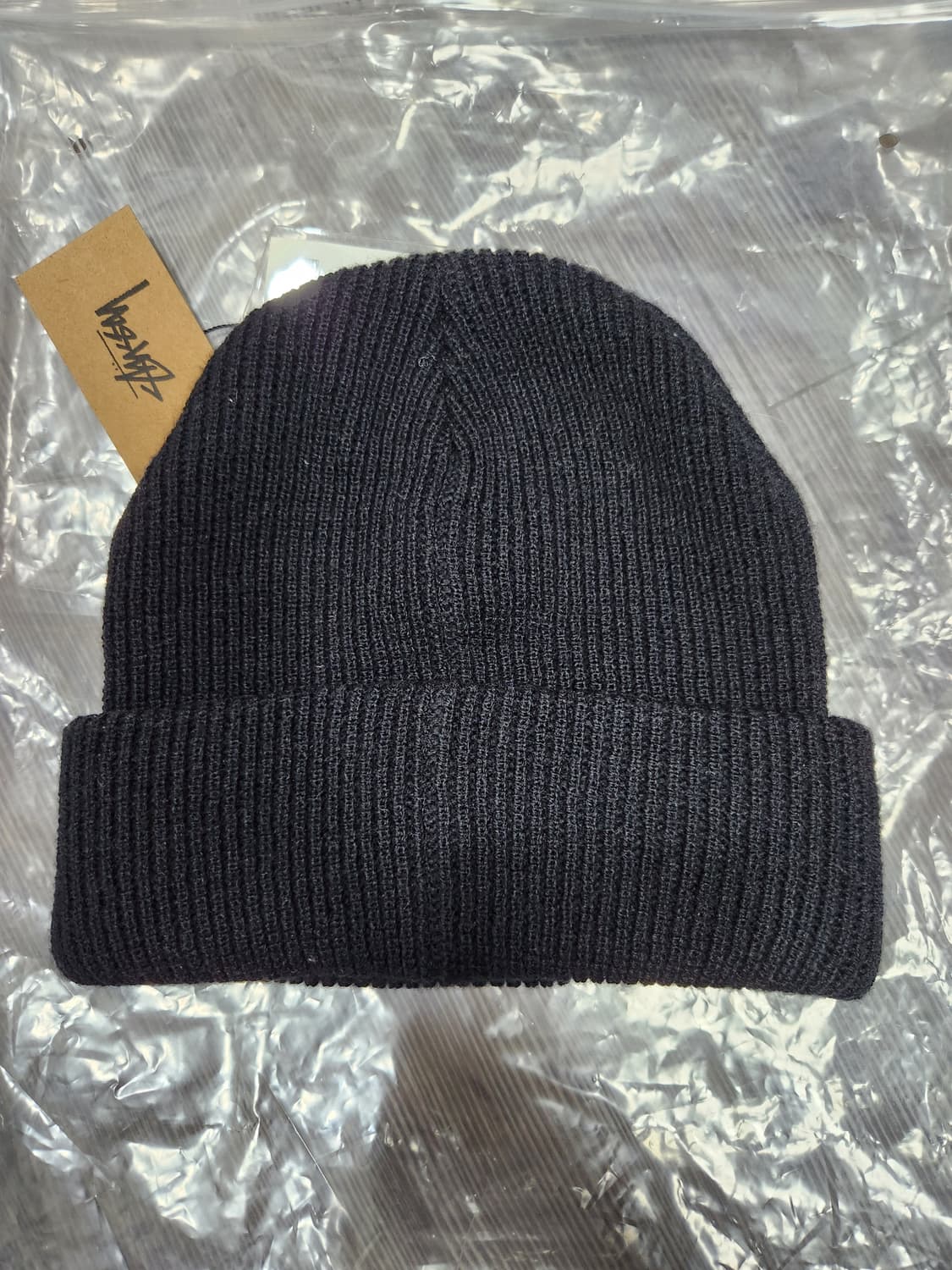 스투시 워크기어 와플 커프 비니 블랙 상품이미지2