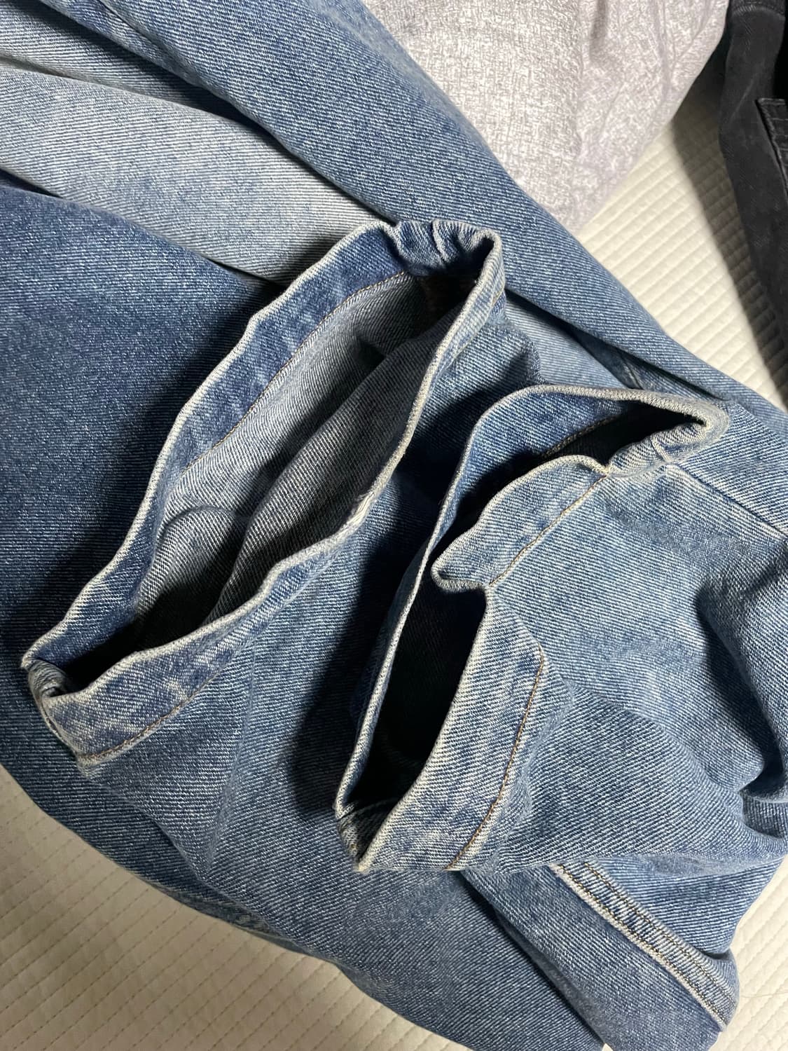 뉴치프시크 dp 와이드 데님 배기팬츠 상품이미지5