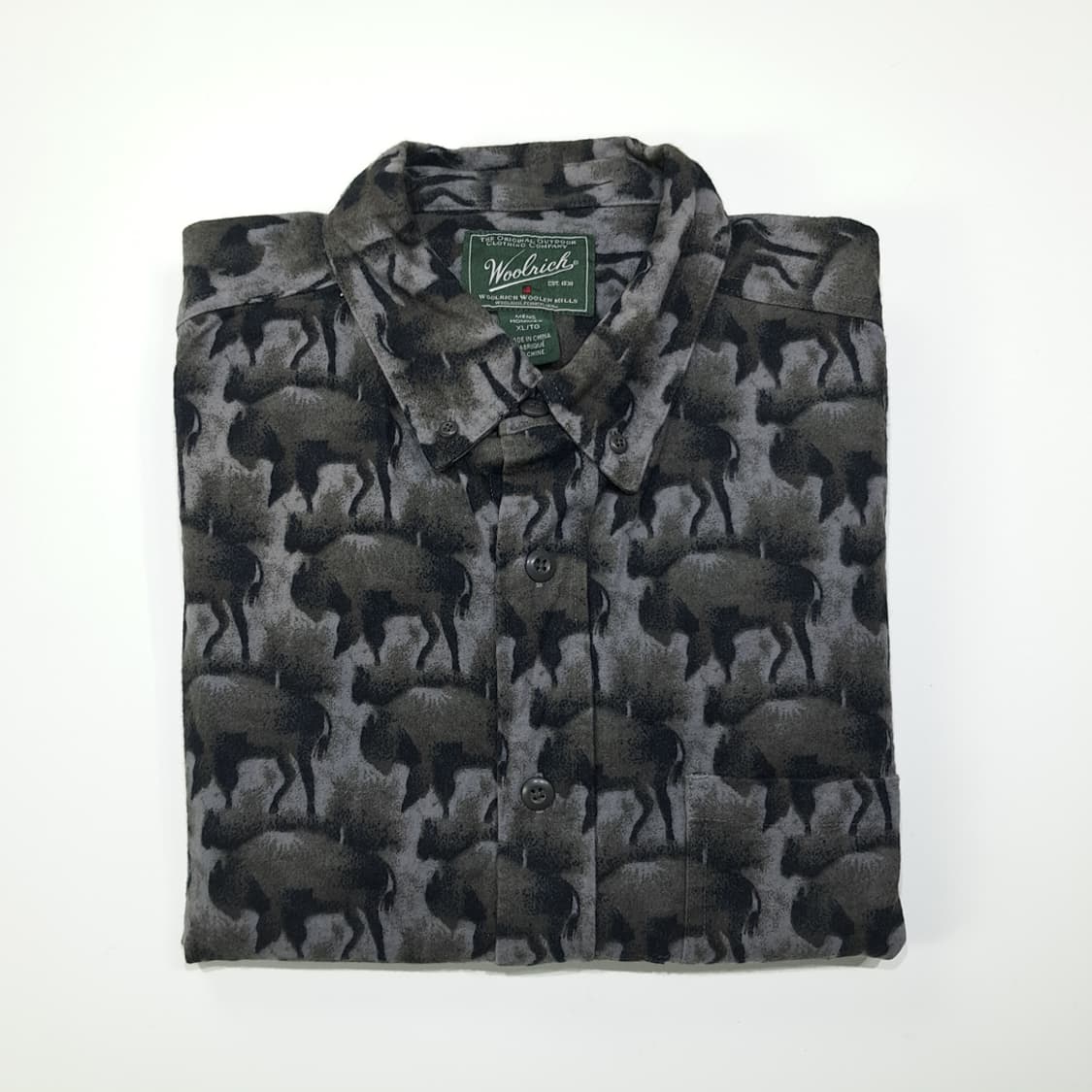 CL052 울리치 코튼 버팔로프린트 차콜 샤모아 셔츠 상품이미지8