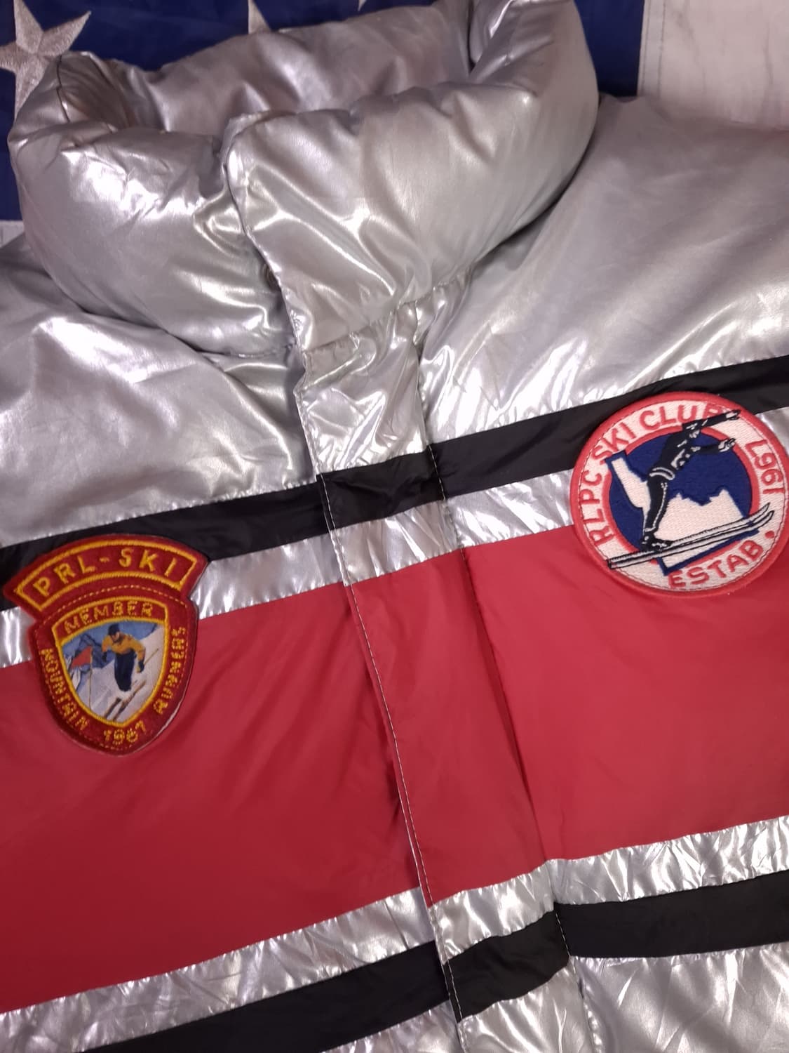 오리지날 신형 랄프로렌폴로 메탈릭 스키클럽 패치 패딩파카 상품이미지2