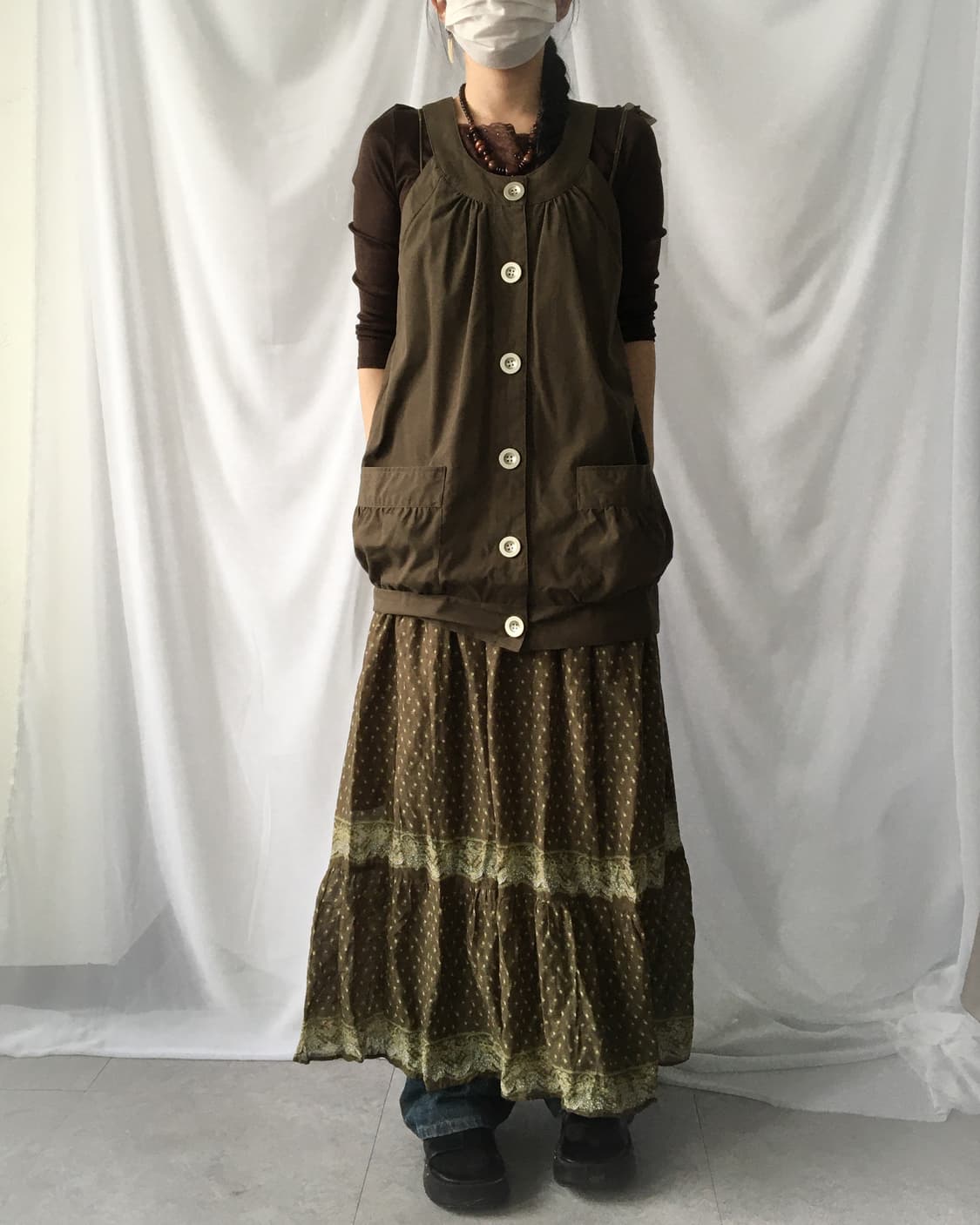 button up balloon fit onepiece 상품이미지7