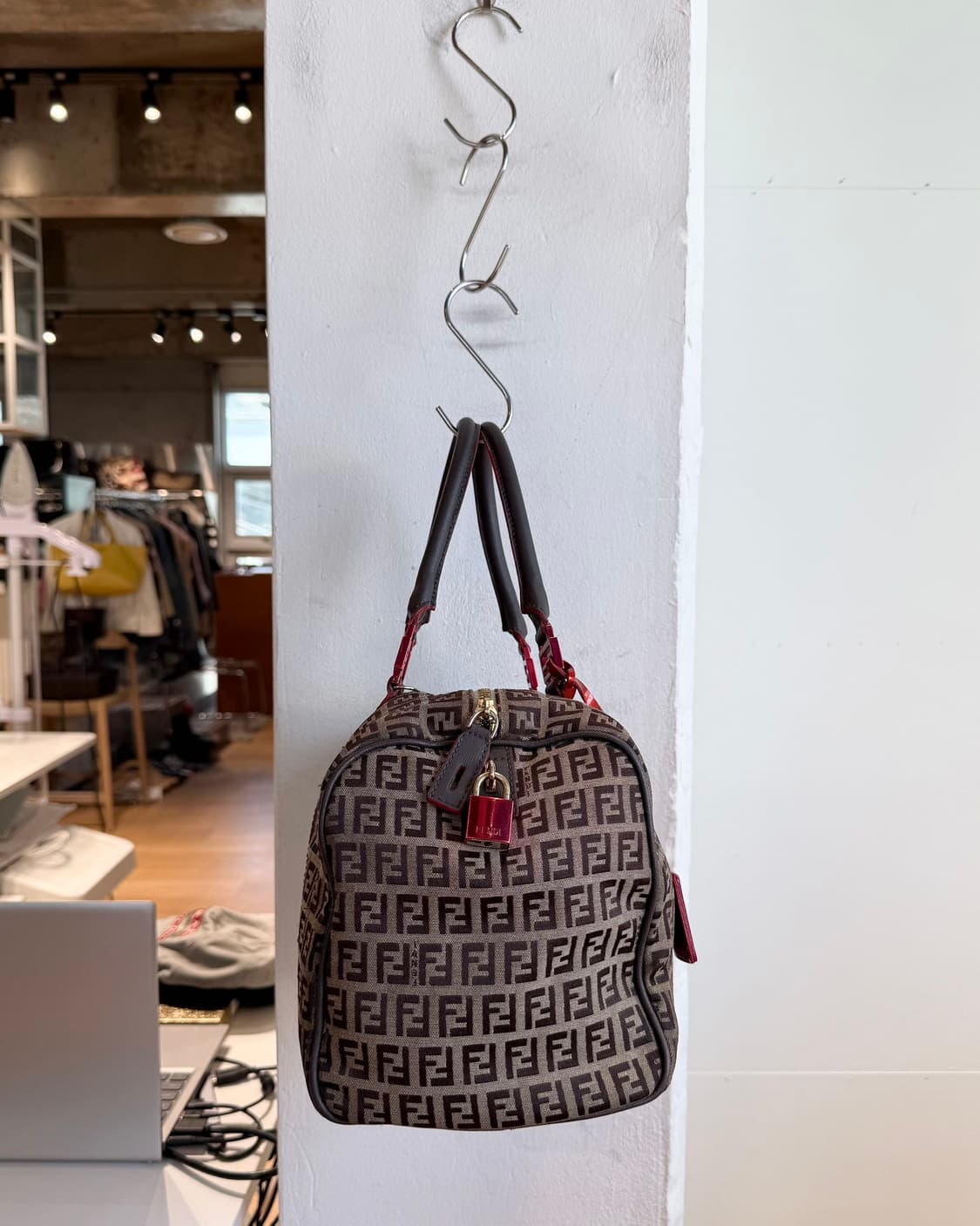 펜디 브라운 주카 캔버스 보스턴백 상품이미지5