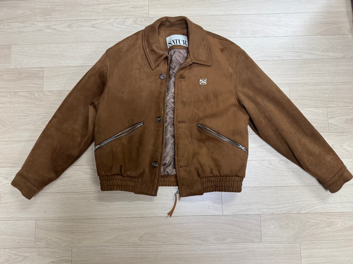 세터 테오 폭스 스웨이드 숏 자켓 카멜 브라운 상품이미지2