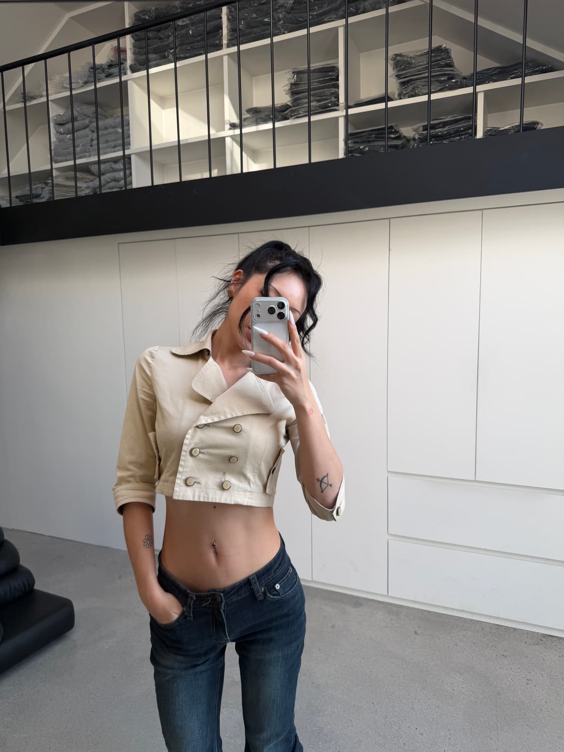 버버리 블루라벨 크롭자켓 상품이미지2