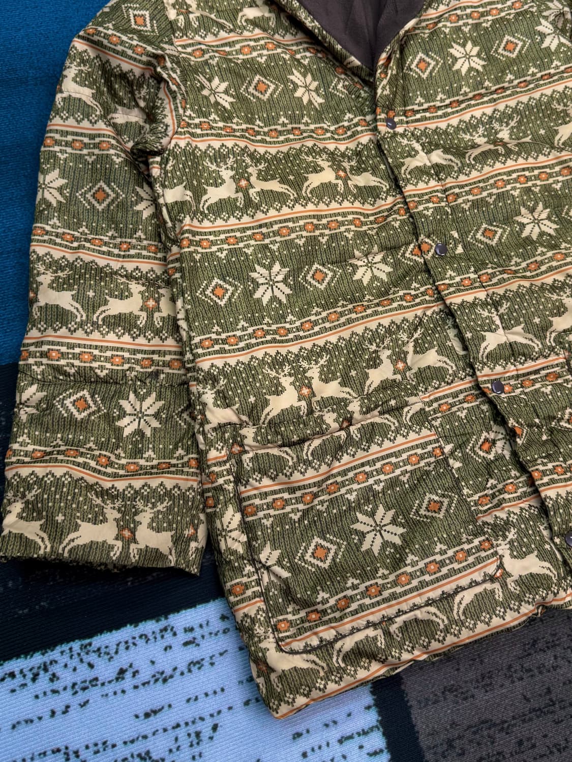 빈티지 노르딕 패턴 자켓 상품이미지3