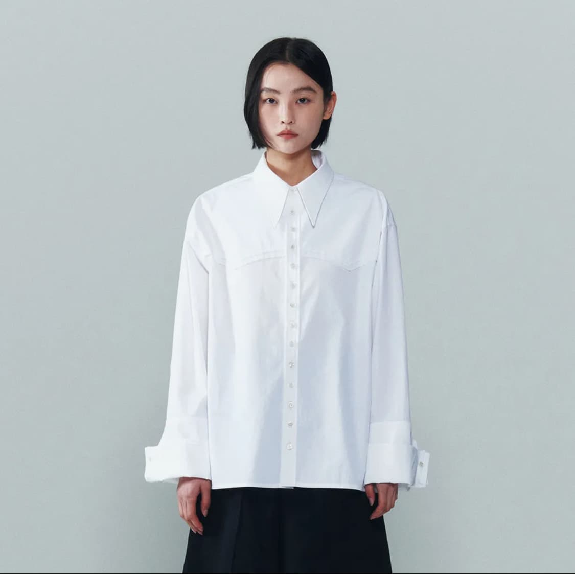 이어스트 화이트 웨스턴 셔츠 M 상품이미지2