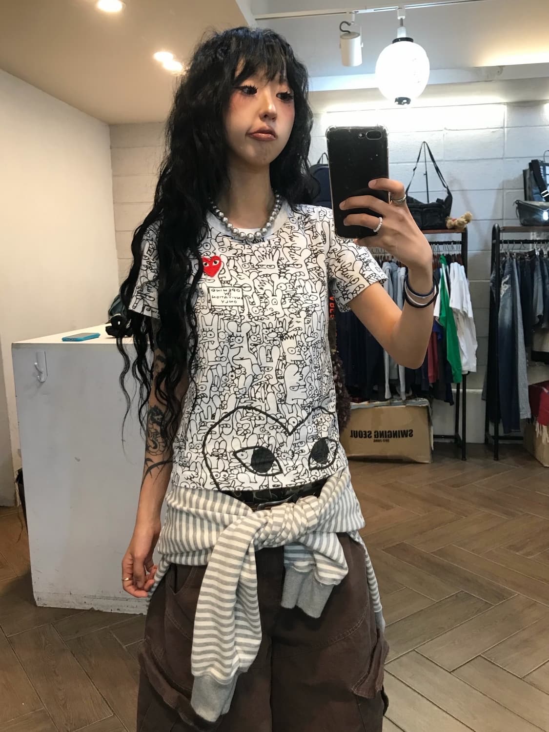 꼼데가르송 X 맷 그레이닝 콜라보 반팔 티셔츠 ( 레어!! )  상품이미지8