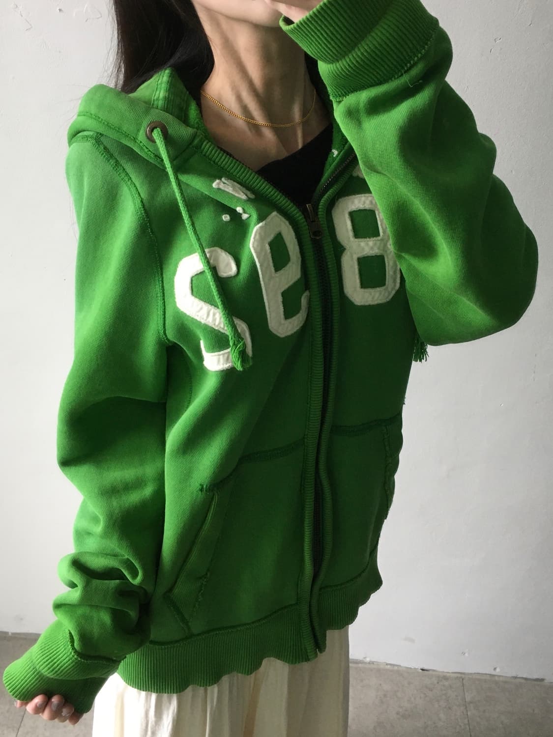 아베크롬비 넘버로고 후드집업 상품이미지2