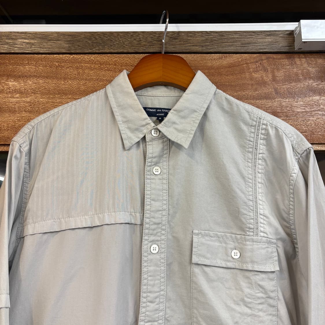 20AW 꼼데가르송 옴므 멀티포켓 그레이 롱슬리브 셔츠 상품이미지6